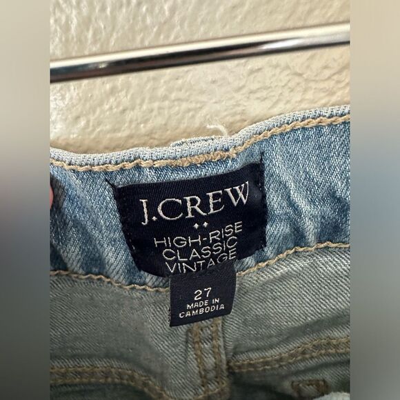 J Crew High Rise Classic Vintage Mom Jean Size 27 Light Wash - Picture 2 of 6